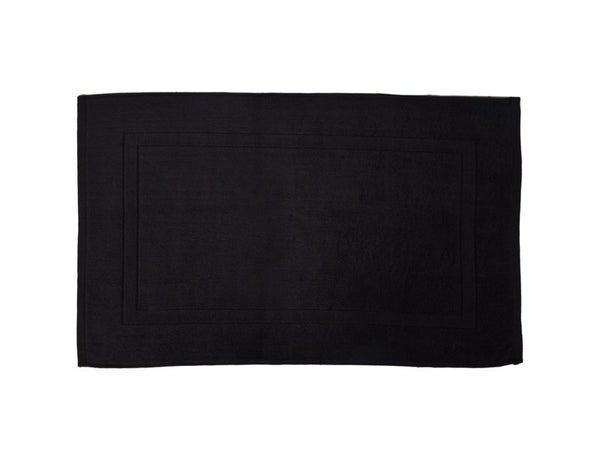 Tapis de bain L. 50 x L. 80 cm noir, TERRY SENSEA