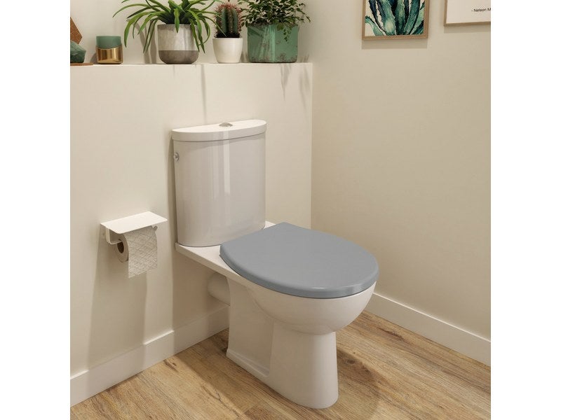 Abattant wc gris avec frein de chute best sale