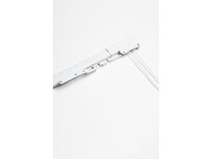 Kit Rail Métal Extens Blanc, L.125 Cm, Ouverture Centrale (2 Rideaux)