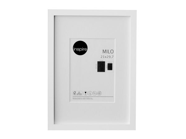 Cadre Milo, 21 x 29.7 cm blanc, INSPIRE