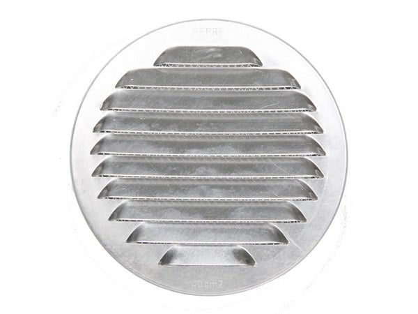 Grille d'aération aluminium naturel Diam.15 cm