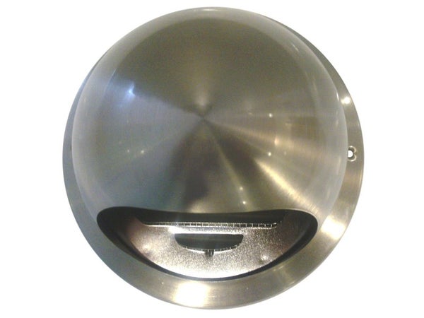 Bouche d'extraction acier inoxydable vernis Diam. 18.3 cm