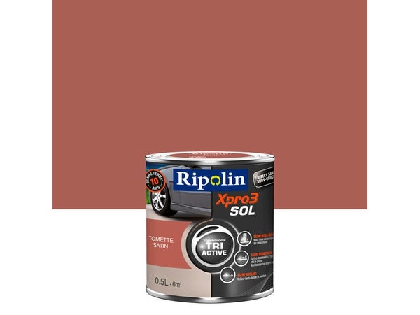 Peinture Sol Extérieur / Intérieur Xpro 3 Ripolin, Rouge Tomette, 0.5 L