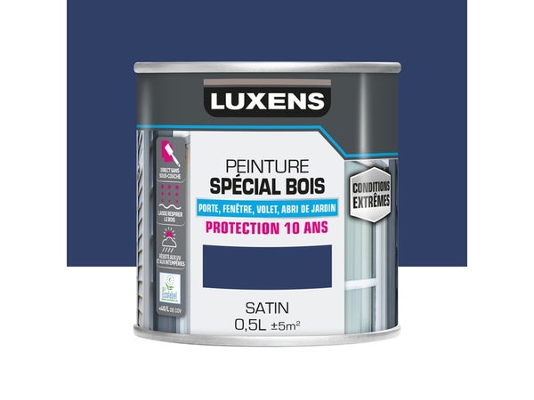 Peinture Bois Extérieur / Intérieur Satin Saphir 1 Luxens 0.5 L