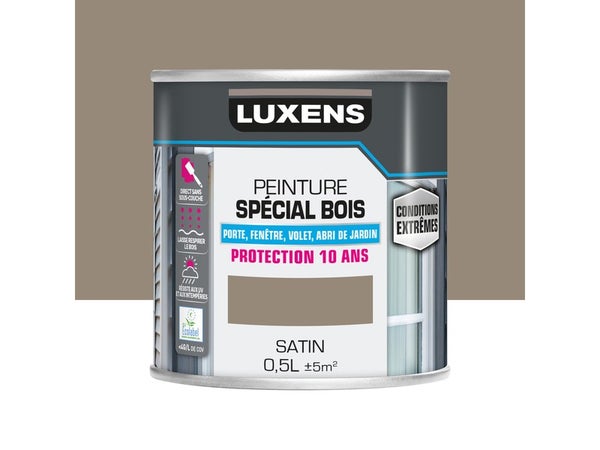 Peinture Bois Extérieur / Intérieur Satin Trench 3 Luxens 0.5 L