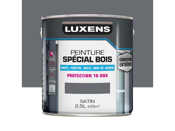 Peinture Bois Extérieur / Intérieur Satin Granit 2 Luxens 2.5 L