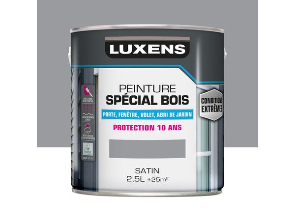 Peinture Bois Extérieur / Intérieur Satin Granit 3 Luxens 2.5 L