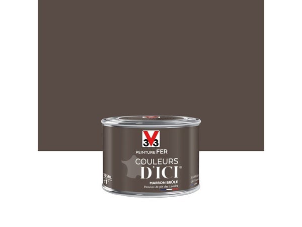 Peinture Fer Extérieur Couleurs D'Ici® V33 Marron Brûlé Velours 0.125 L
