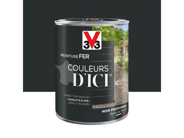 Peinture Fer Extérieur Couleurs D'Ici® V33 Noir Profond Velours 1.5 L