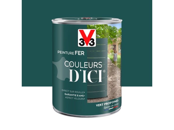 Peinture Fer Extérieur Couleurs D'Ici® V33 Vert Profond Velours 1.5 L