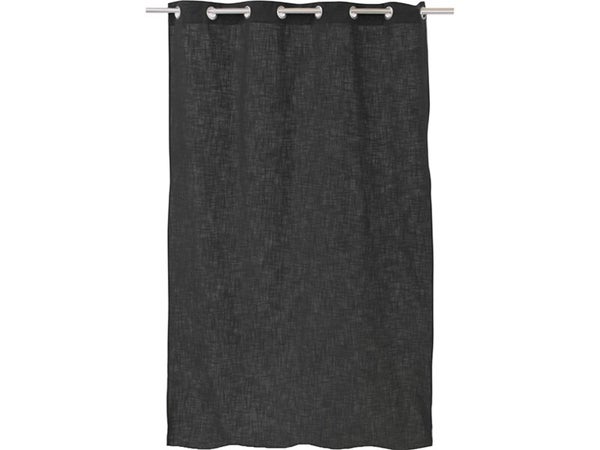 Rideau tamisant, Joey, l.140 x H.250 cm, coton noir