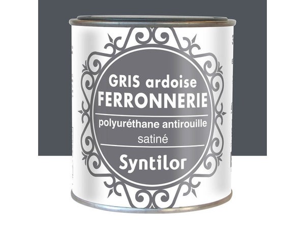 Peinture Ferronnerie Extérieur Syntilor, Gris Ardoise, 0.375 L