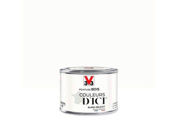 Peinture Bois Extérieur Couleurs D'Ici® V33, Blanc Délicat Velours 0.125 L