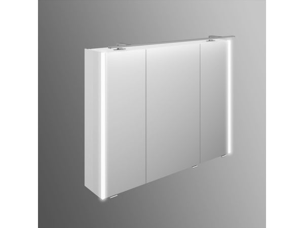 Armoire de toilette lumineuse, l. 93.2 cm H. 70.3 cm, blanc brillant Image