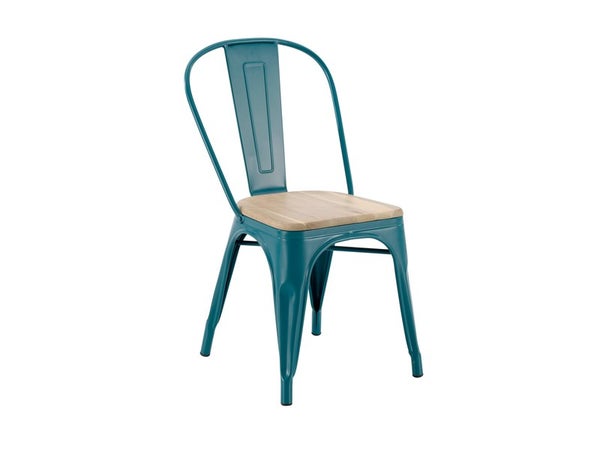 Chaise de jardin Oxford en acier bleu
