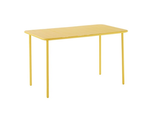 Table de jardin Café rectangulaire jaune / doré 4 personnes