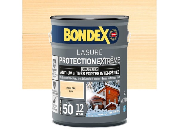 Lasure Bondex Protection Extreme 12 Ans 12 Ans Satiné 5 L