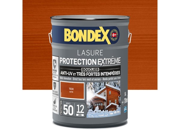 Lasure Bondex Protection Extreme 12 Ans 12 Ans Satiné 5 L