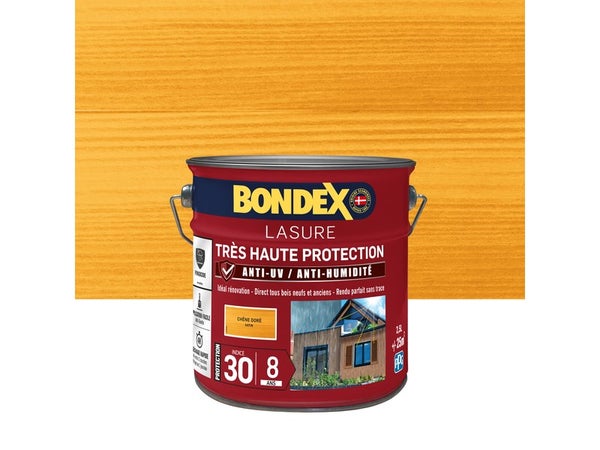 Lasure Bondex Tres Haute Protection 8 Ans 8 Ans Satiné 2.5 L