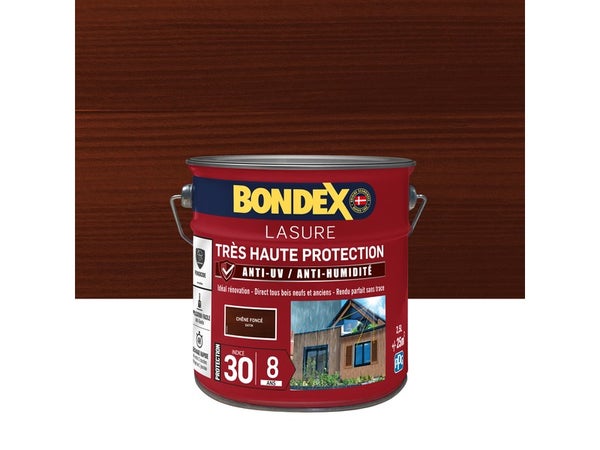 Lasure Bondex Tres Haute Protection 8 Ans 8 Ans Satiné 2.5 L