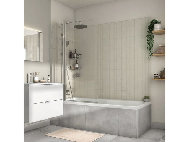 Pare Baignoire Fixe Chrome Safi