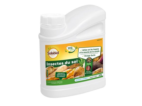 Traitement des insectes sol pour légumes en granulés, prêt à l'emploi, SOLABIOL, 600 g
