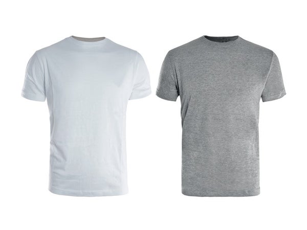 Lot De 2 Tee-Shirts De Travail Bicolore Blanc / Gris, Taille M, Kapriol