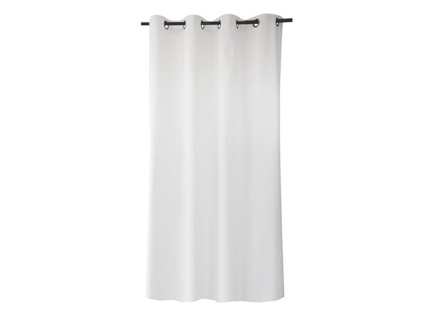 Rideau tamisant, Sunny, coton blanc l.140 x H.280 cm INSPIRE