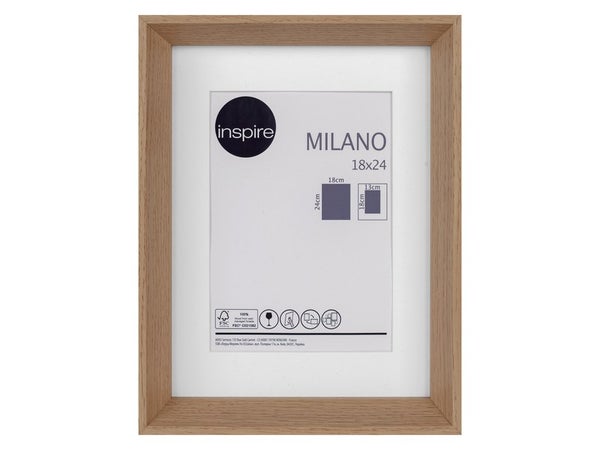 Cadre Milano, l.18 x H.24 cm chêne, INSPIRE