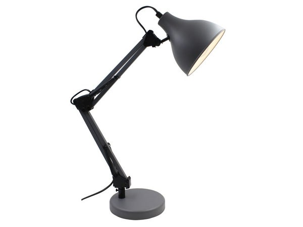 Lampe de bureau ennis E27 40 W INSPIRE métal gris