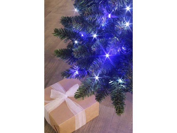 Guirlande électrique 8 m lumineuse de Noël Flicker, 128 leds blanc / bleu