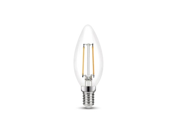 Ampoule led à filament flamme E14 250 Lm = 25 W blanc chaud, LEXMAN