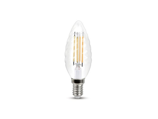 Ampoule led à filament flamme torsadée E14 470 Lm = 40 W blanc chaud, LEXMAN