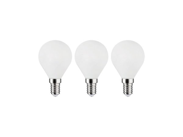 Lot de 3 ampoules led à filament blanc sphérique E14 40 W, LEXMAN
