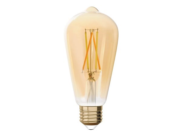 Ampoule led à filament ambré edison E27 60 W, LEXMAN