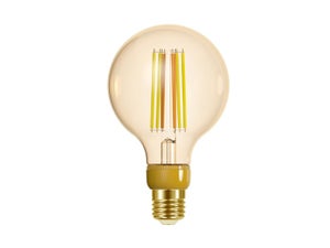 Ampoule led globe 95mm, connectée Enki, E27 75W 1055 lumens, ambre, variation de blancs, Lexman