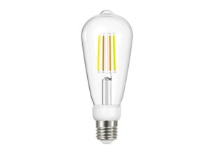 Ampoule led Edison connectée Enki, E27 60W 806 lumens, variation de blancs, verre transparent, Lexman