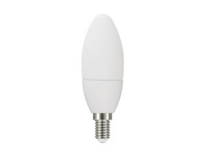 Ampoule led flamme, connectée Enki, E14 40W 470 lumens, variation de blancs, verre dépoli, Lexman