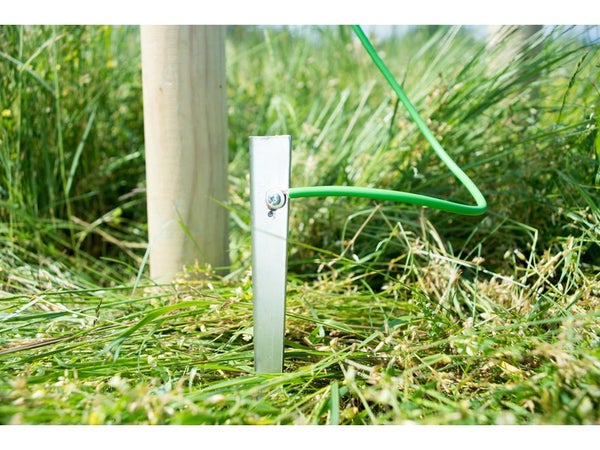 Piquet de terre Clôture electriq 30cm avec Fil de branchement beaumont