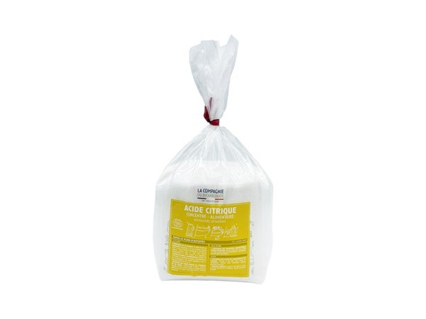 Acide citrique alimentaire concentre anhydre Ecocert Compagnie du Bicarbonate 1kg