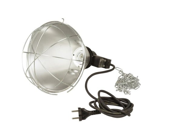 Support lampe infrarouge inox economiseur ipx4 175w câble 2,5m chaine 2m