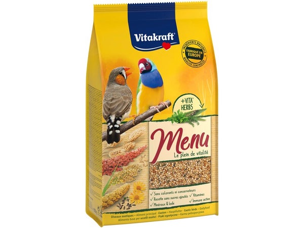 Aliment oiseaux exotiques menu 900g VITAKRAFT