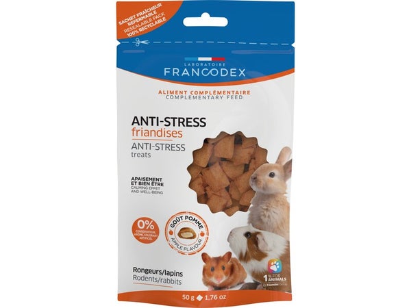 Friandise pour rongeur/lapin, anti-stress, mélisse/tryptophane, 50 g