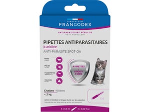 Antiparasitaire chaton - 2 kg icardine pipettes 4 x 0,6 ml