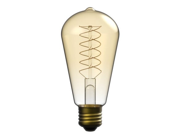 Ampoule led LEXMAN Edison E27 4,8 W=42 W 500 lm 2700k carbon twist ambre