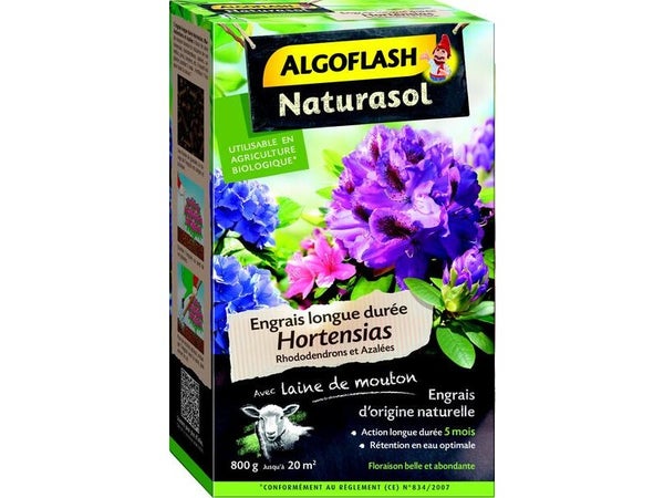 Engrais naturel hortensia ALGOFLASH NATURASOL 800 g