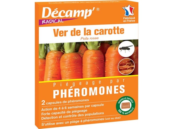 Lot de 2 capsules phéromones anti-ver de la carotte DECAMP'