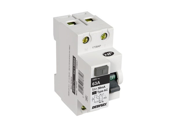 Interrupteur Différentiel Debflex, 30 Ma 63 A Ac