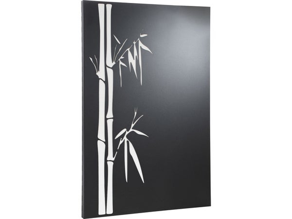 Plaque de protection murale noir sablé Bambou, EQUATION, l.80 cm x H.120 cm