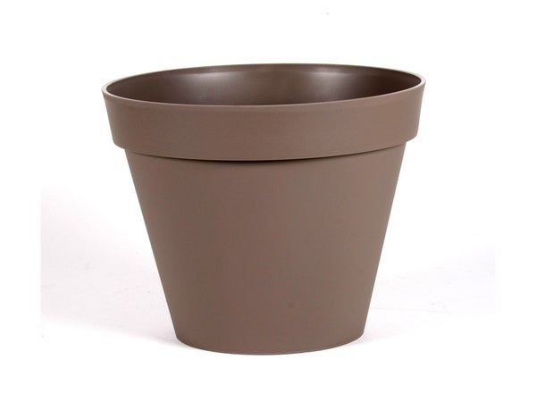Pot Plastique Eda Diam.40 X H.32 Cm Taupe
